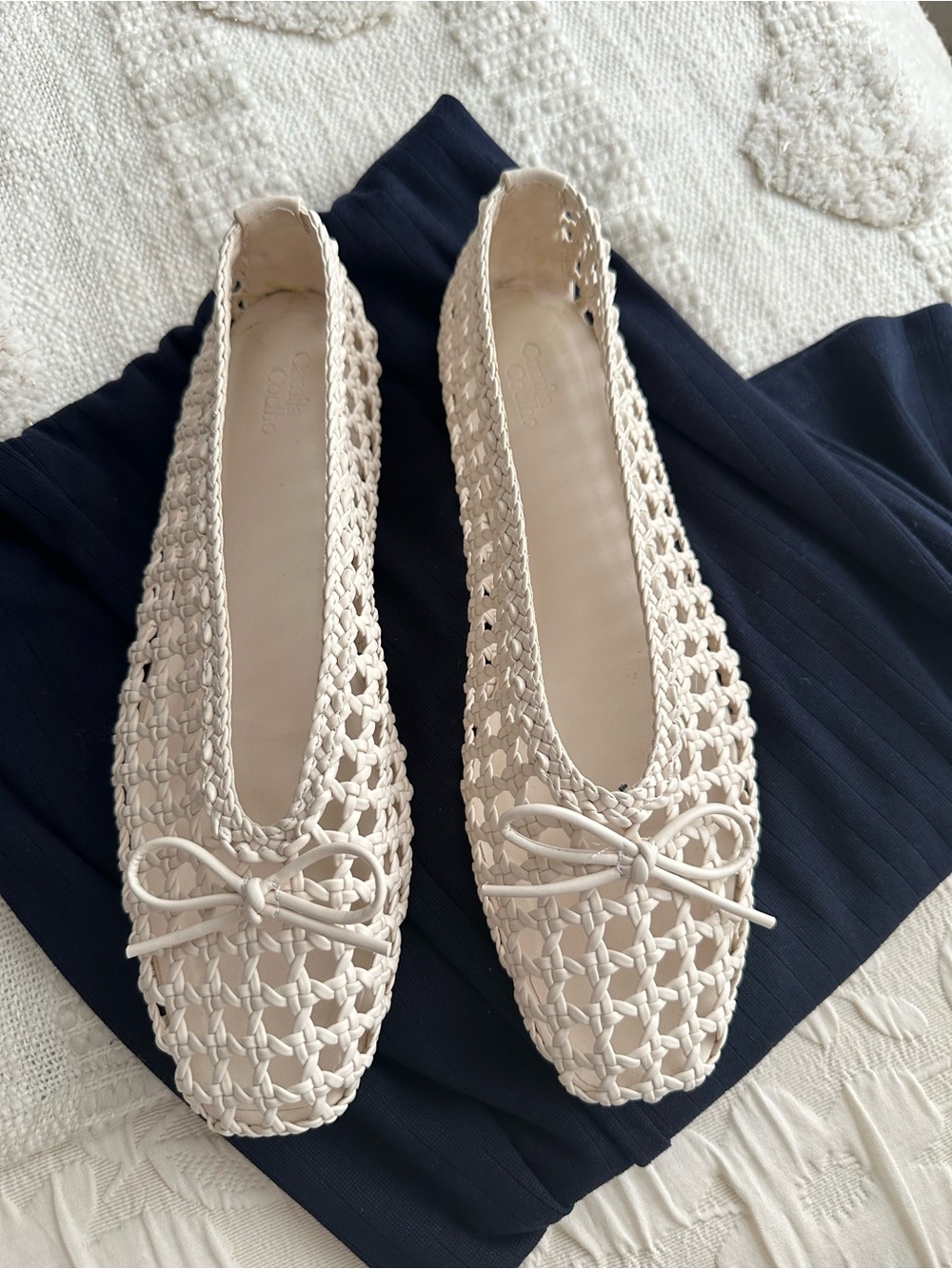 Camila Coelho woven flats